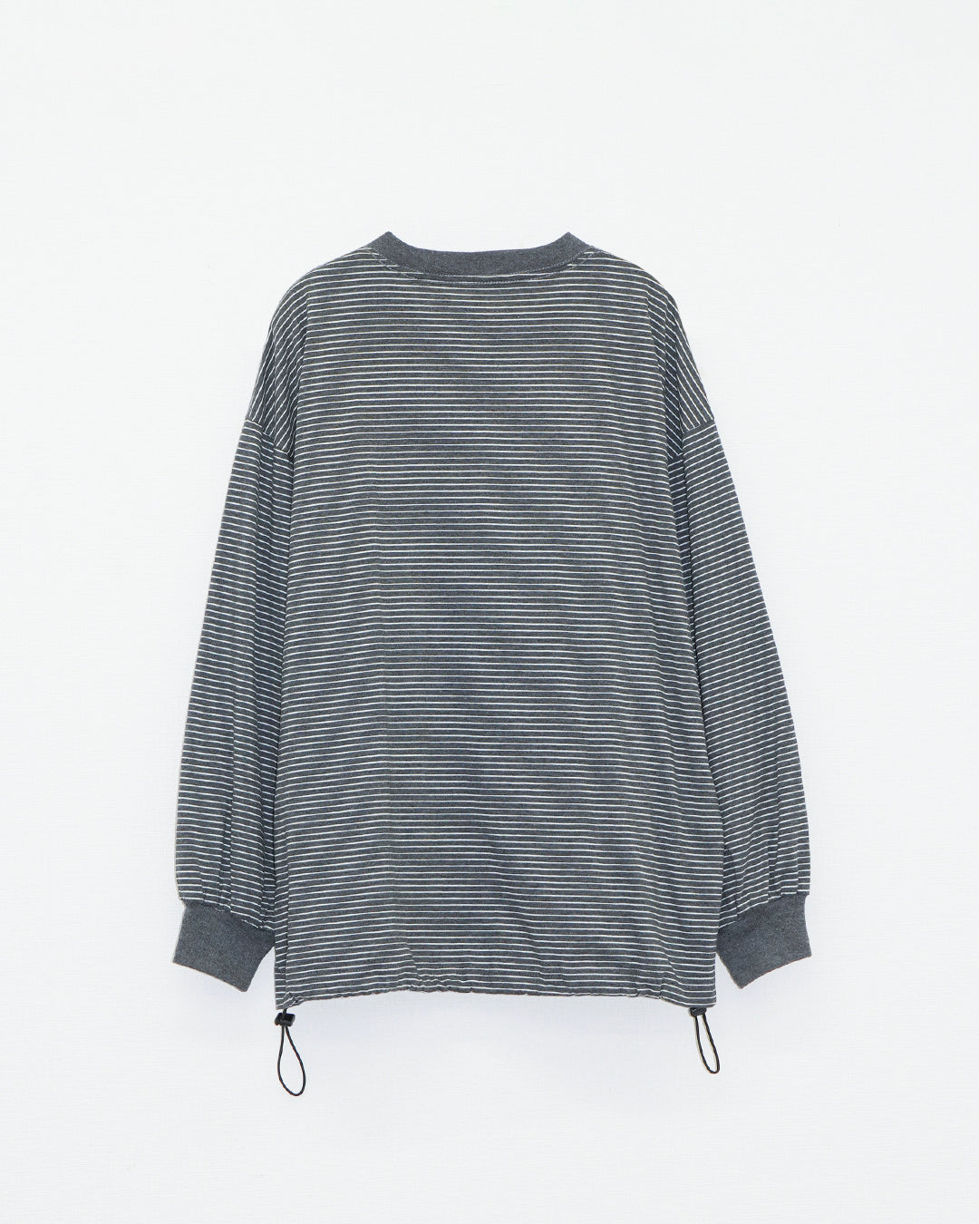 【KIDS】ボーダーロングTシャツ_Gray