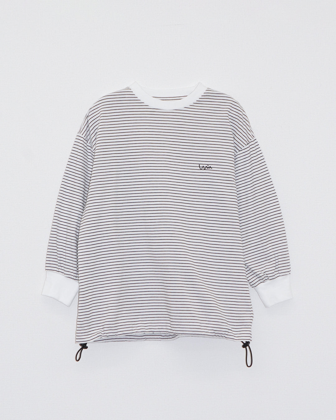 【KIDS】ボーダーロングTシャツ_White