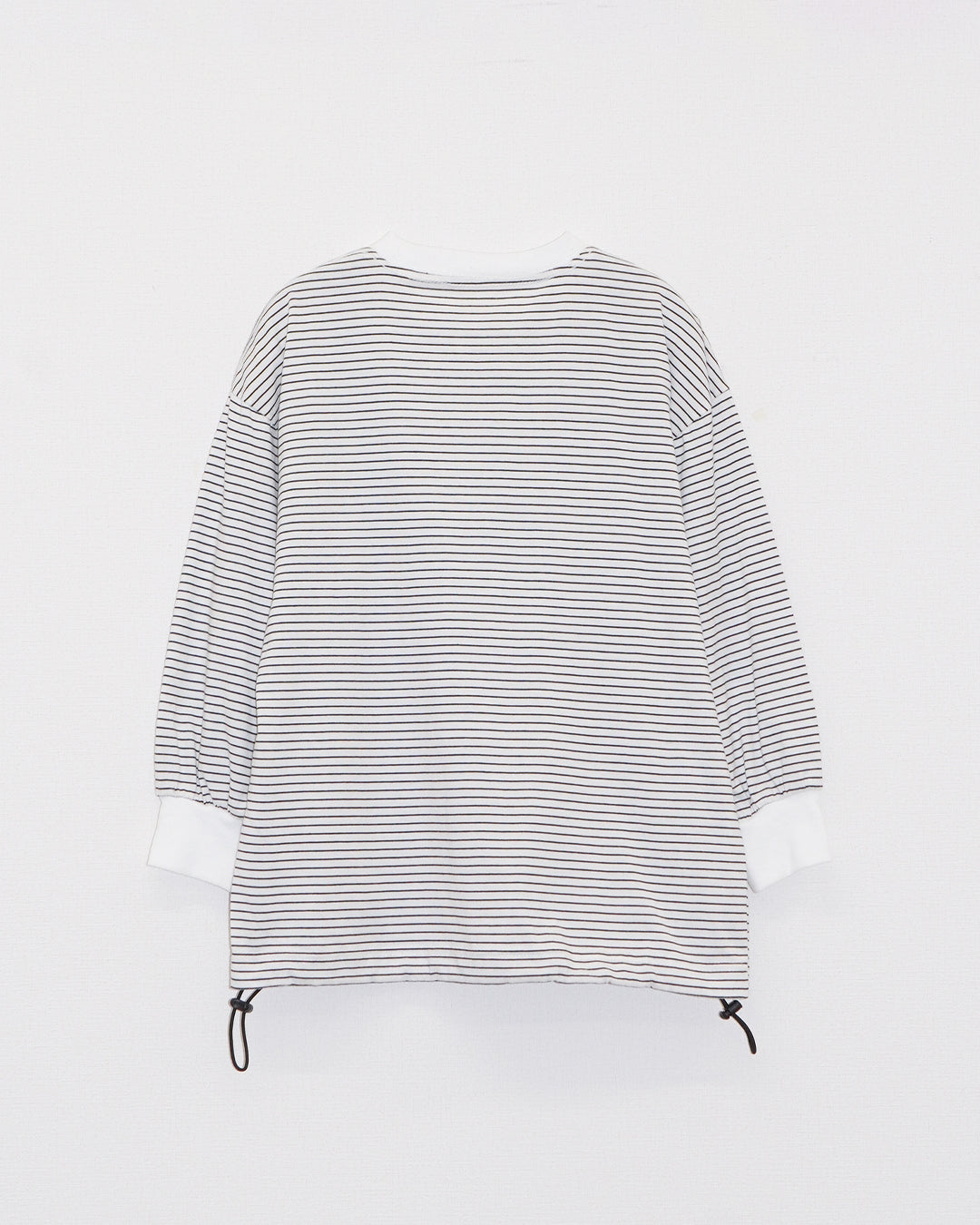 【KIDS】ボーダーロングTシャツ_White