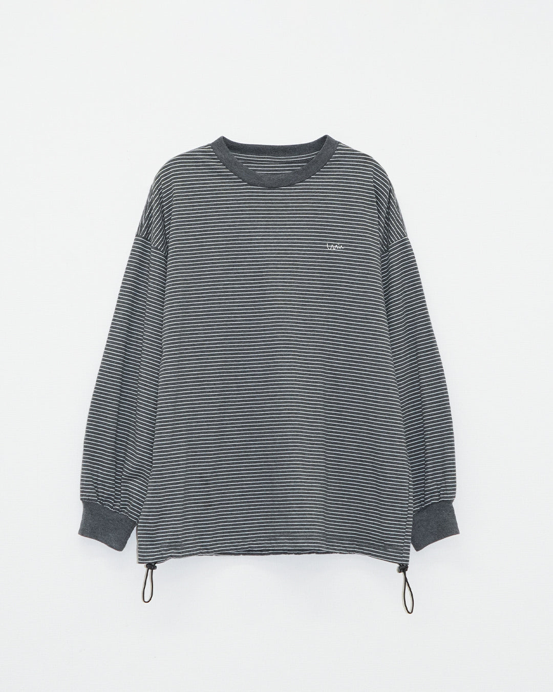 【KIDS】ボーダーロングTシャツ_Gray