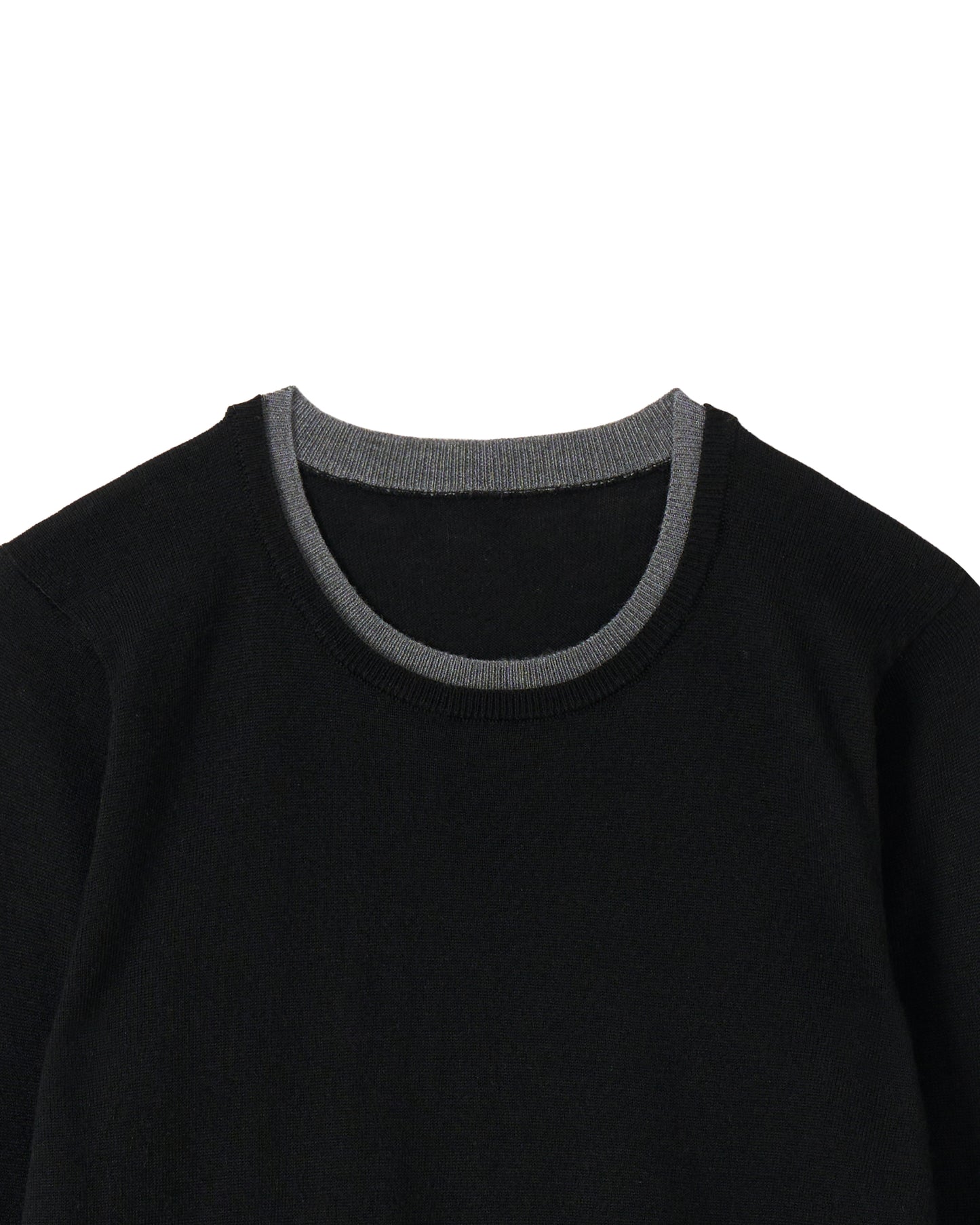 ラインカラーニット_Black