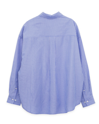 【Ｉ’ｍ ｉｎ】サニーインサイドシャツ_Blue Stripe