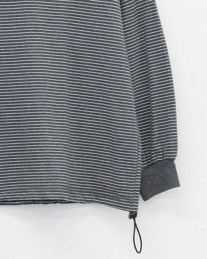 【KIDS】ボーダーロングTシャツ_Gray
