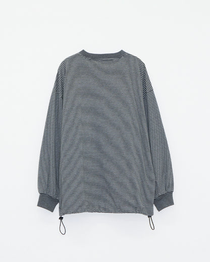 【KIDS】ボーダーロングTシャツ_Gray