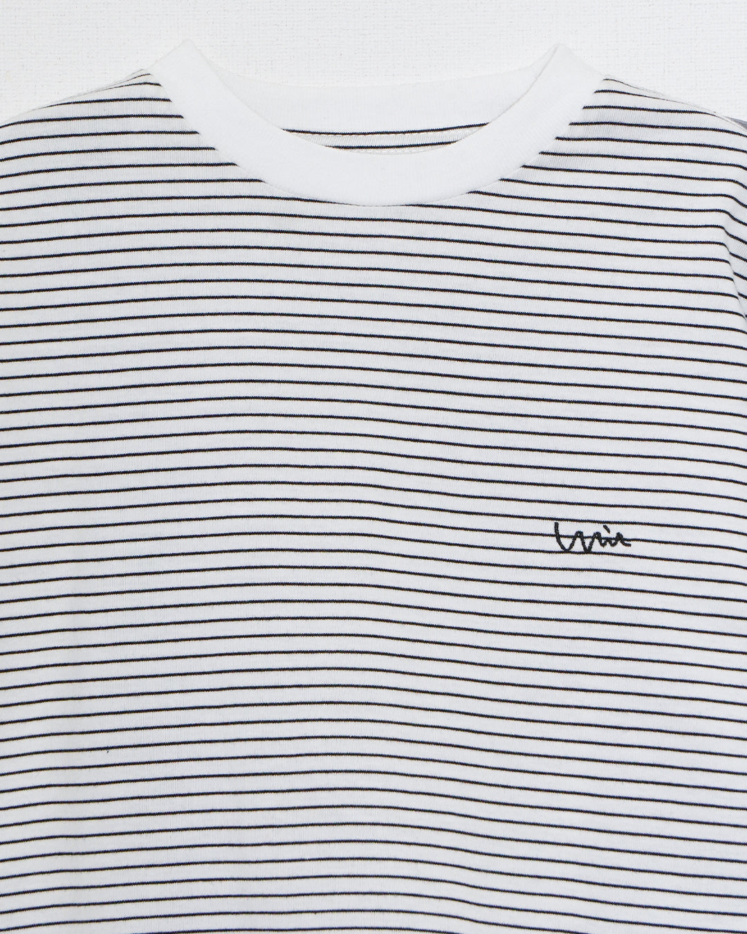 【KIDS】ボーダーロングTシャツ_White