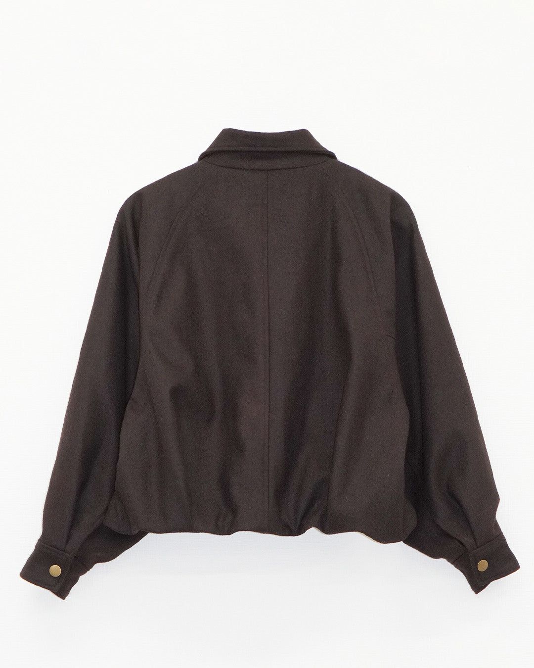ハイネックウールショートブルゾン_Brown