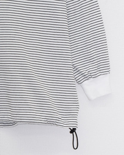 【KIDS】ボーダーロングTシャツ_White