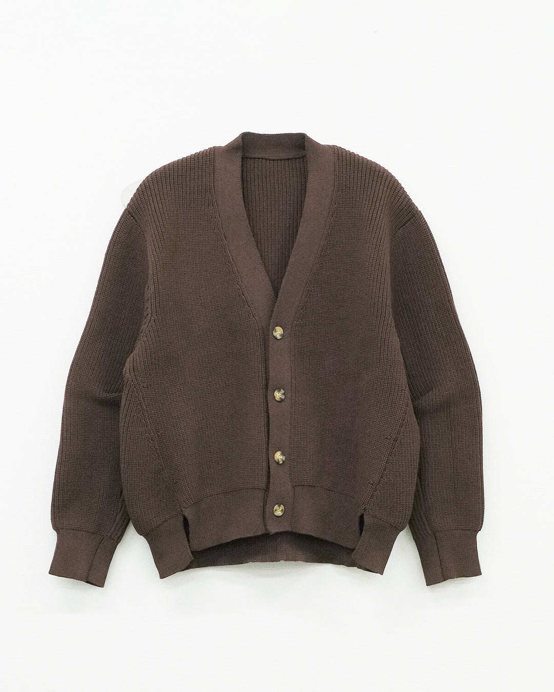 サイドスリットカーディガン_Brown