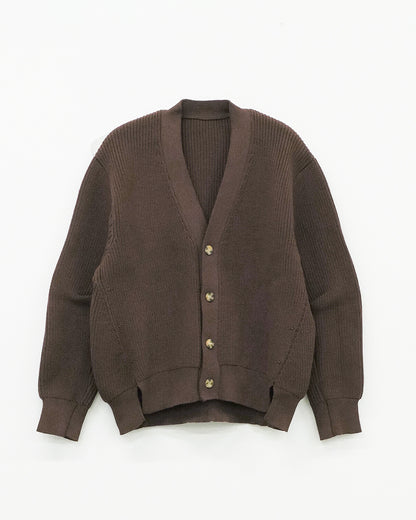 サイドスリットカーディガン_Brown