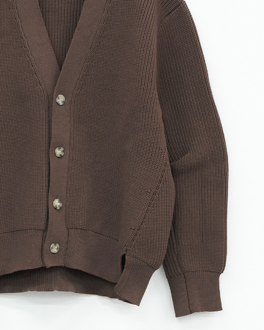 サイドスリットカーディガン_Brown