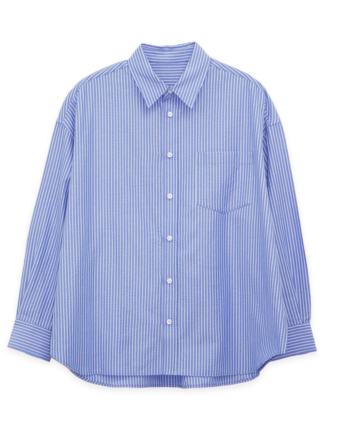 【Ｉ’ｍ ｉｎ】サニーインサイドシャツ_Blue Stripe