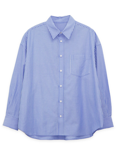 【Ｉ’ｍ ｉｎ】サニーインサイドシャツ_Blue Stripe