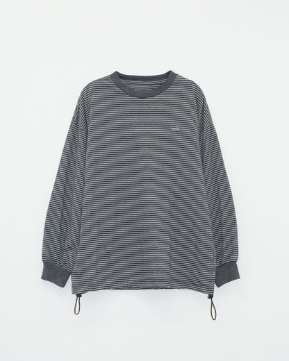 【KIDS】ボーダーロングTシャツ_Gray