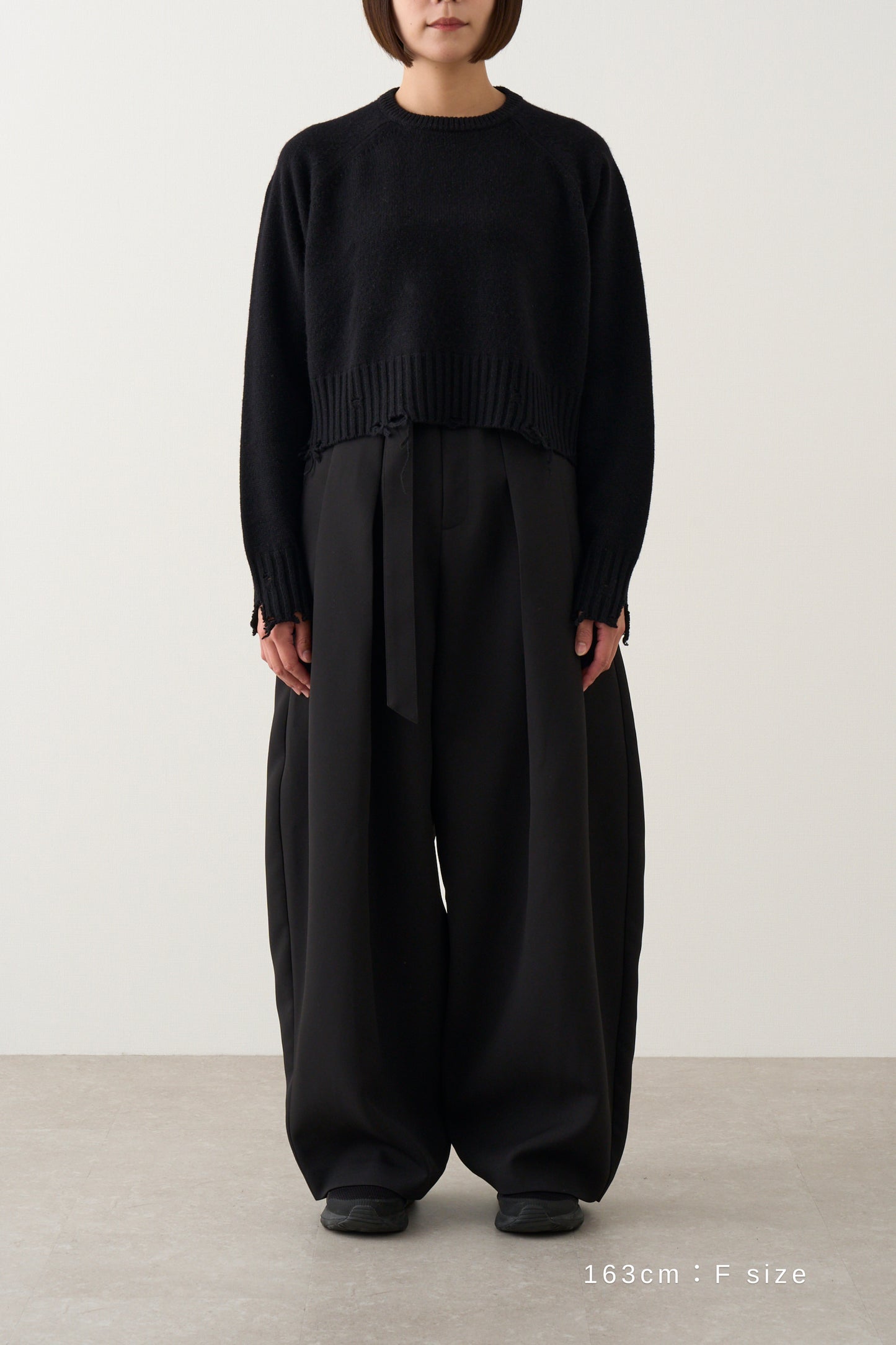 ダメージニット_Black