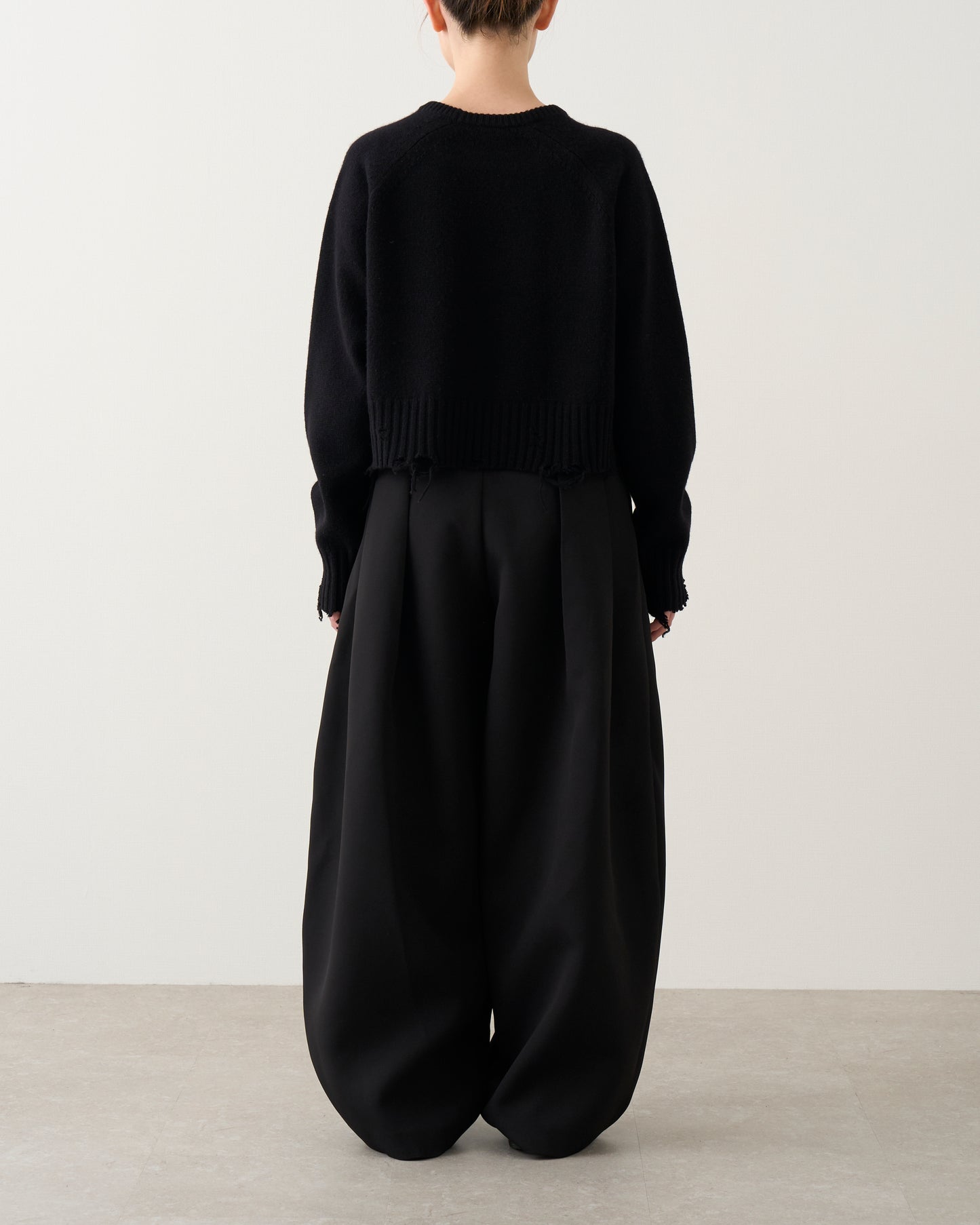 ダメージニット_Black