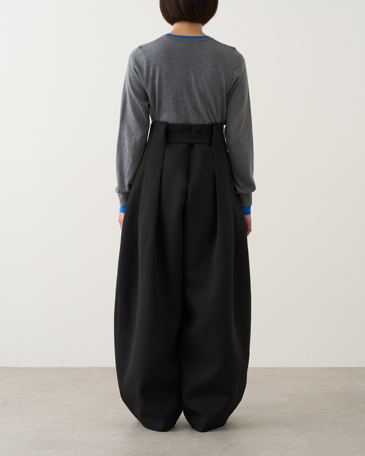 タックベルトパンツ_Black