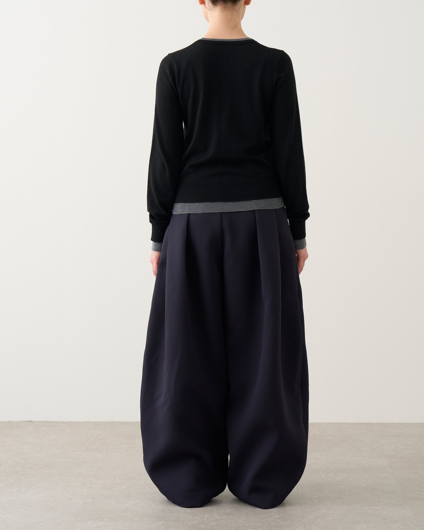 ラインカラーニット_Black