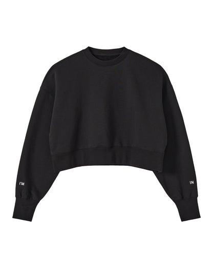 I'M IN ロゴスウェットトップス_Black