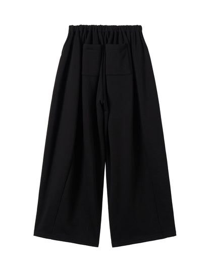 ギャザースウェットパンツ_Black