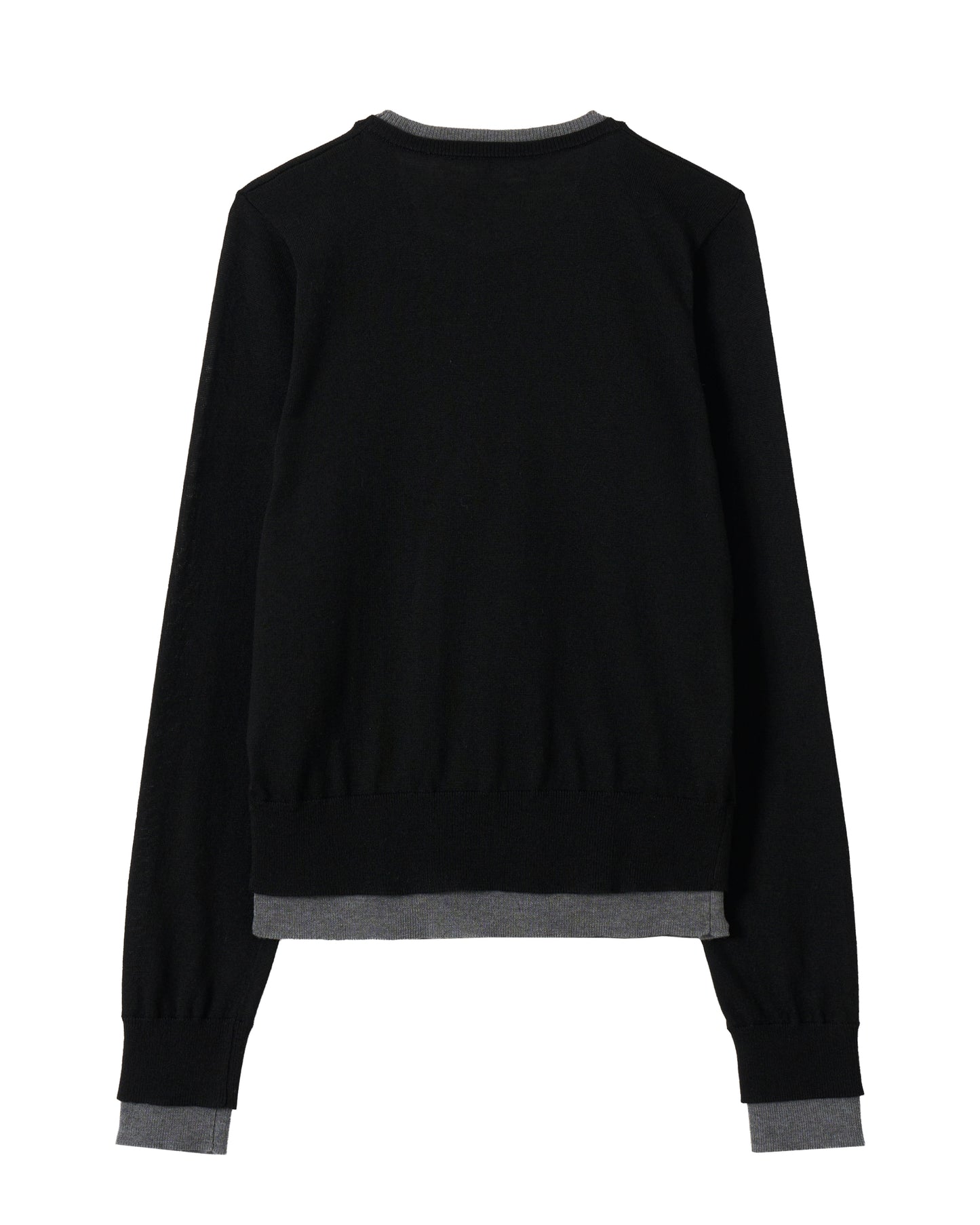 ラインカラーニット_Black