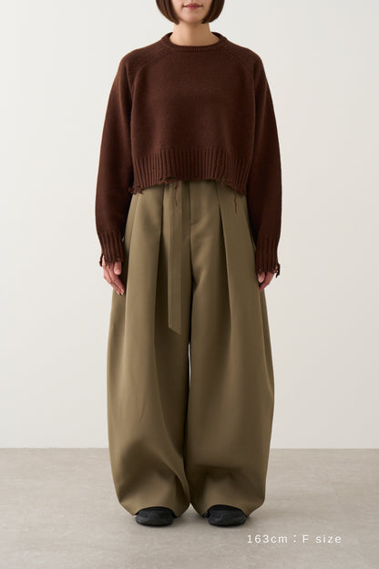 ダメージニット_Brown