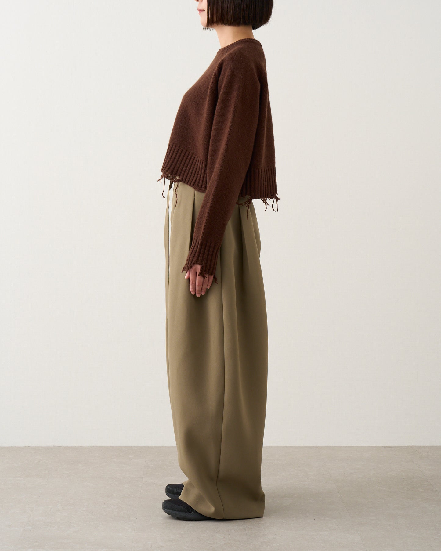 ダメージニット_Brown