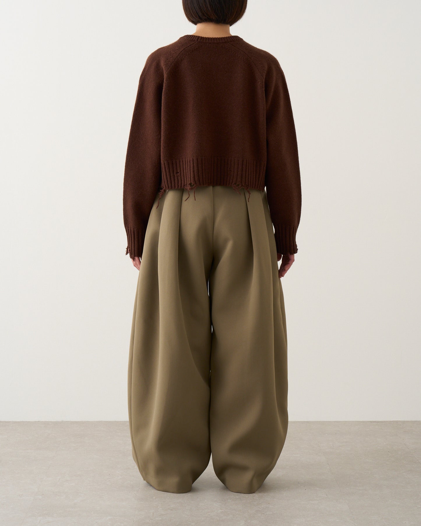 ダメージニット_Brown