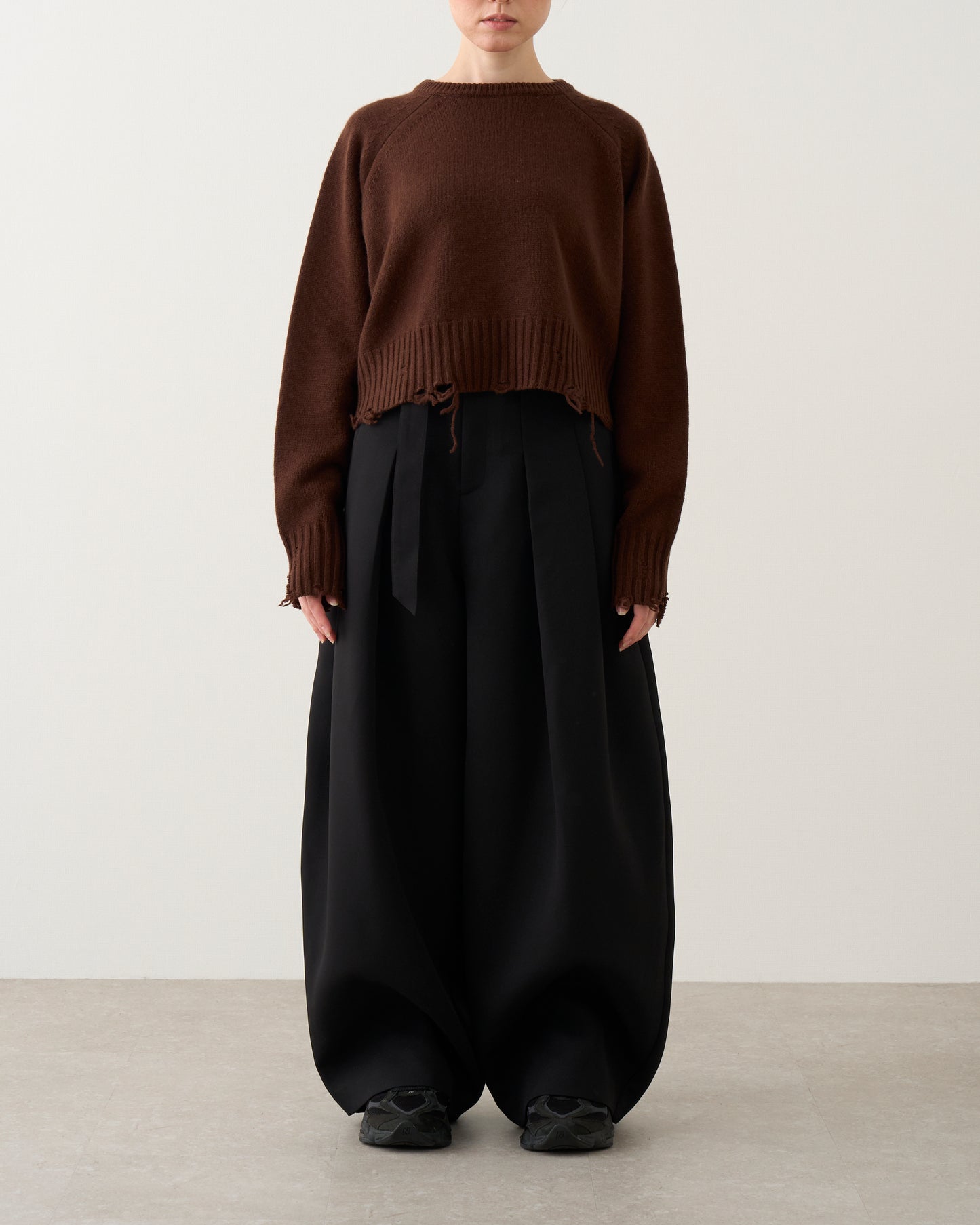 ダメージニット_Brown
