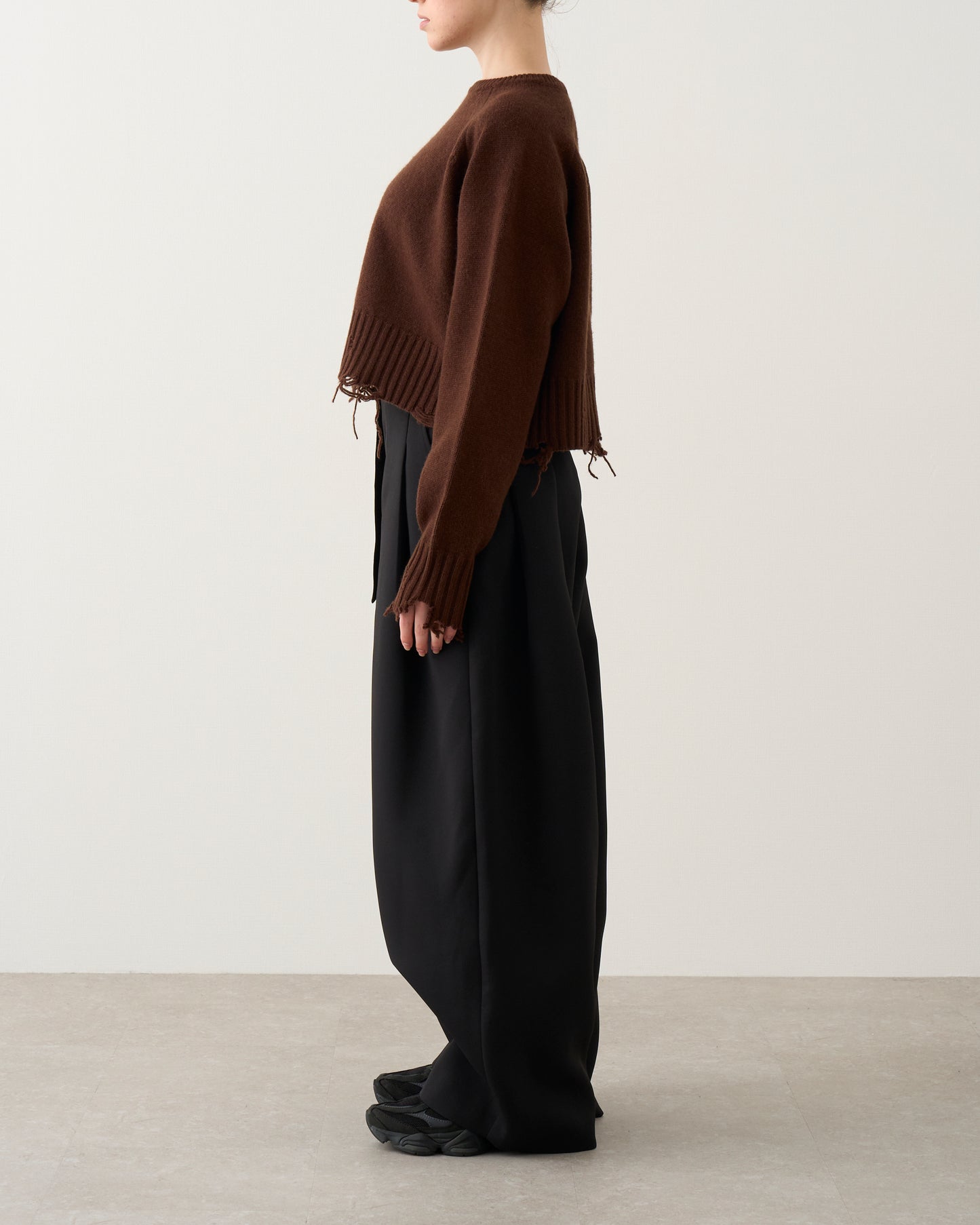 ダメージニット_Brown