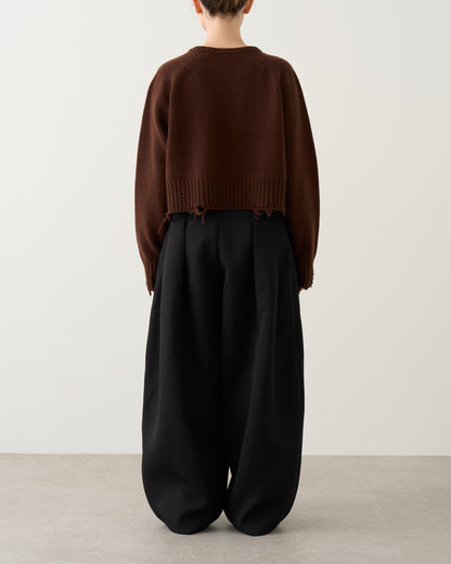 ダメージニット_Brown