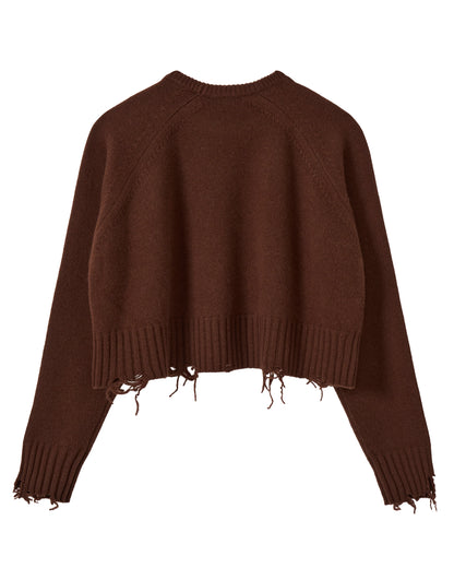 ダメージニット_Brown