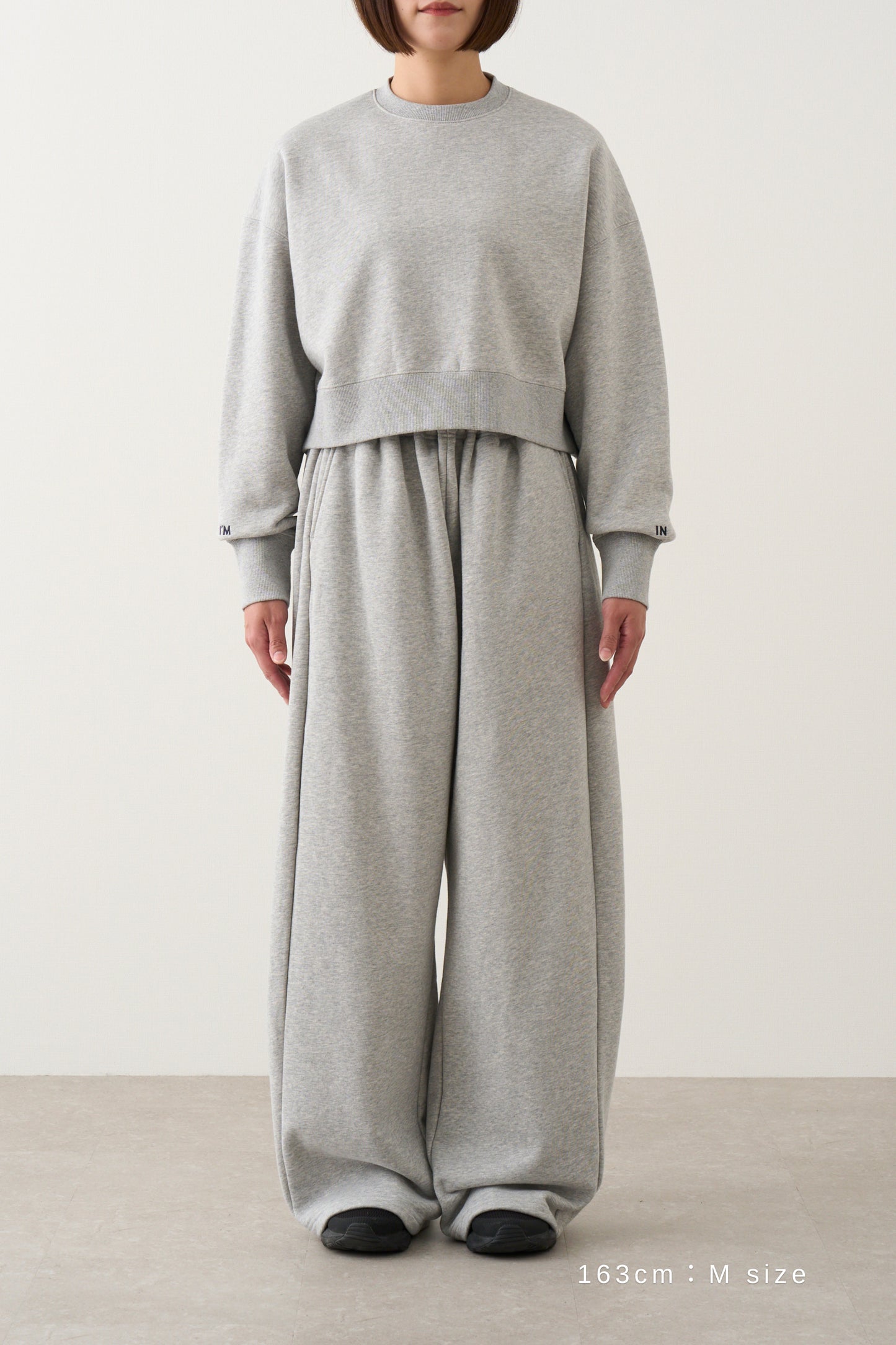 ギャザースウェットパンツ_Gray