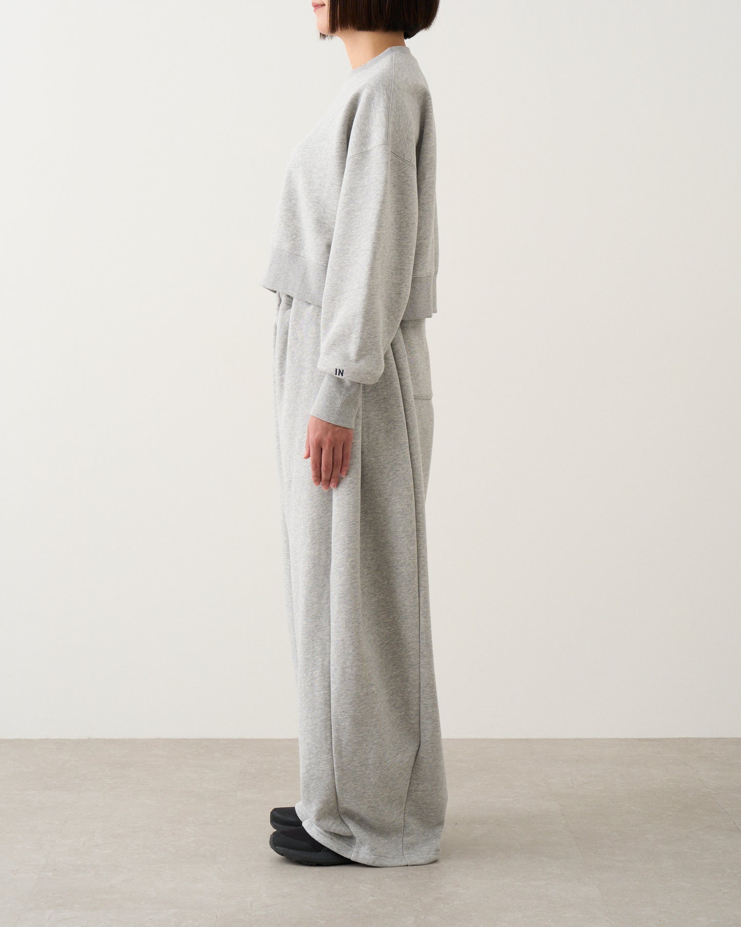 ギャザースウェットパンツ_Gray