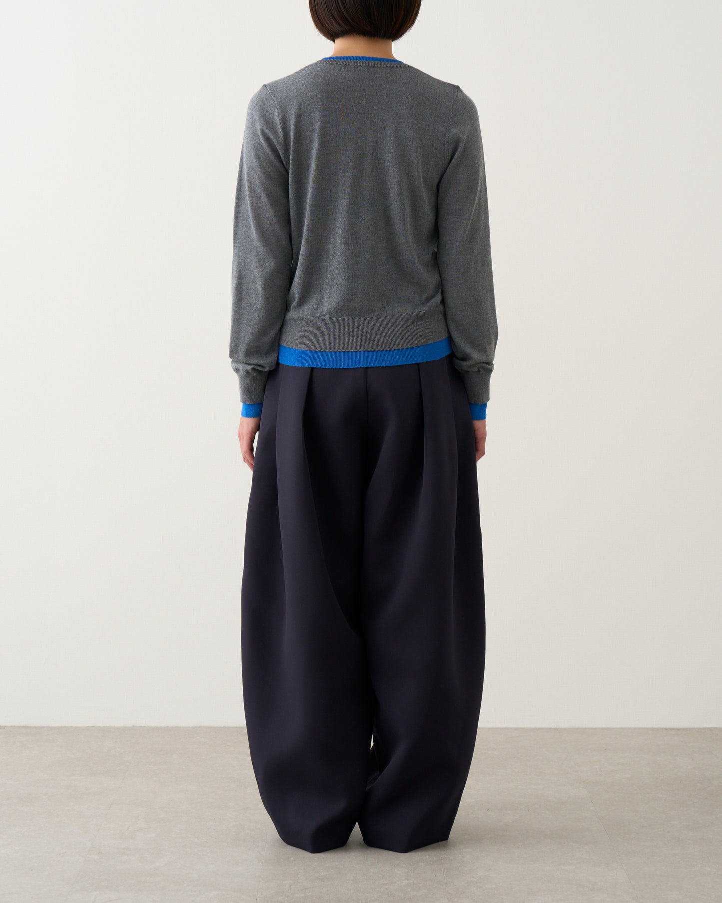 ラインカラーニット_Gray