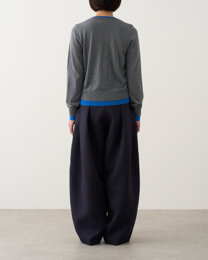 ラインカラーニット_Gray