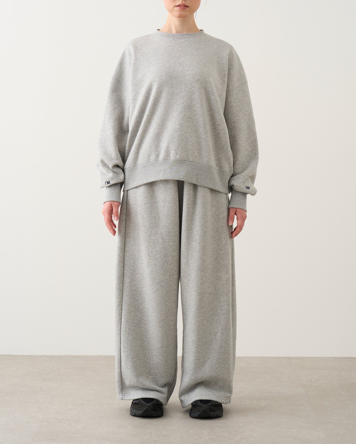 ギャザースウェットパンツ_Gray