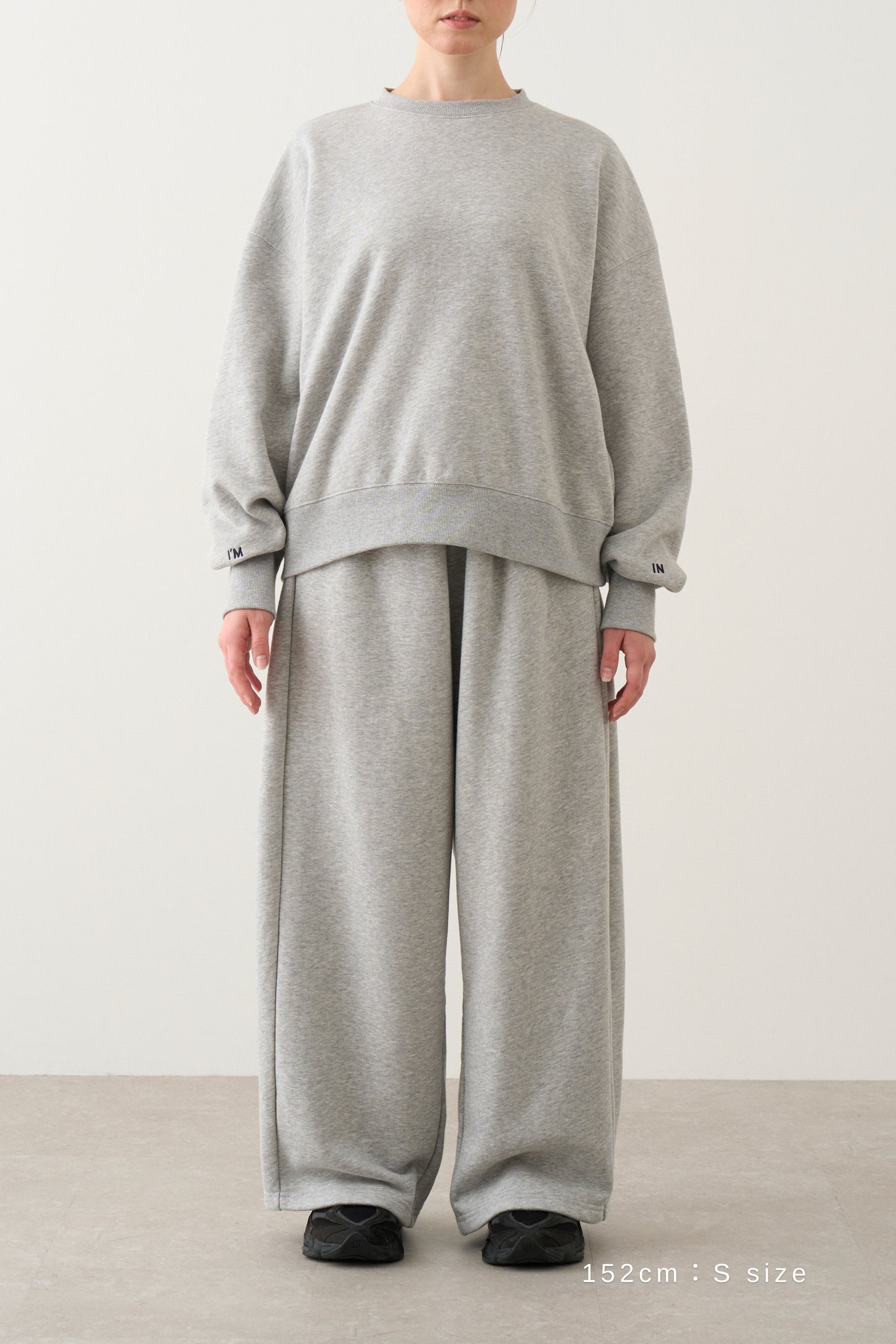 ギャザースウェットパンツ_Gray