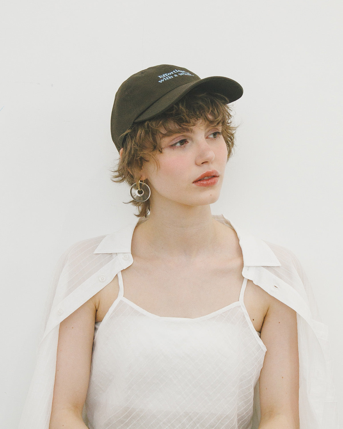 【Ｉ’ｍ ｉｎ】メッセージキャップ_Brown