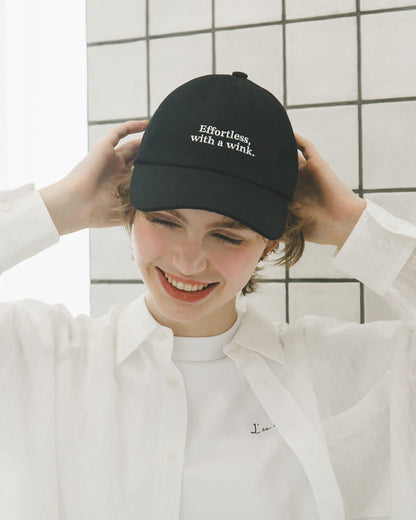 【Ｉ’ｍ ｉｎ】メッセージキャップ_Black
