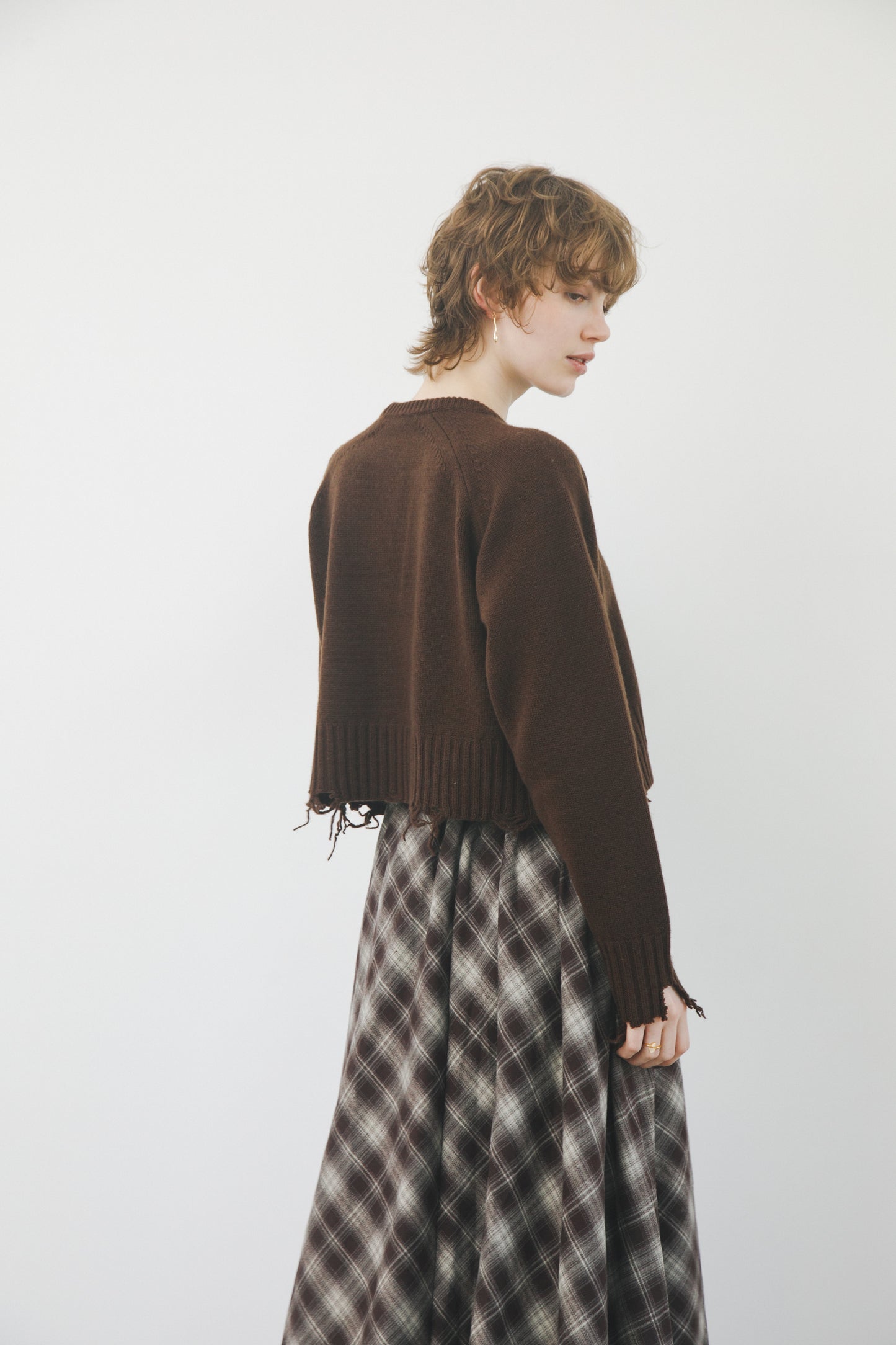 ダメージニット_Brown