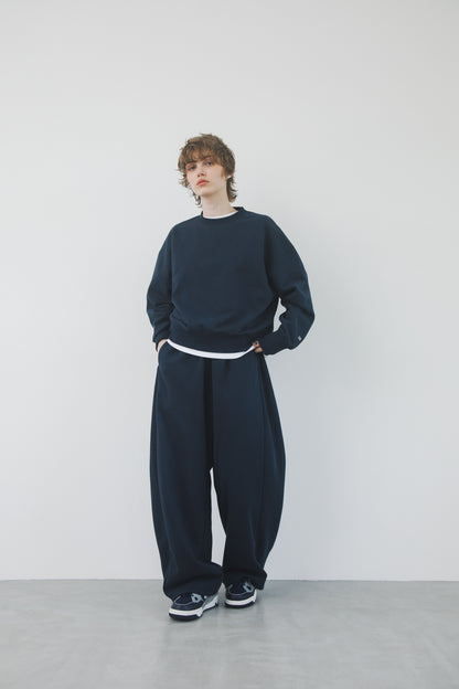 ギャザースウェットパンツ_Navy