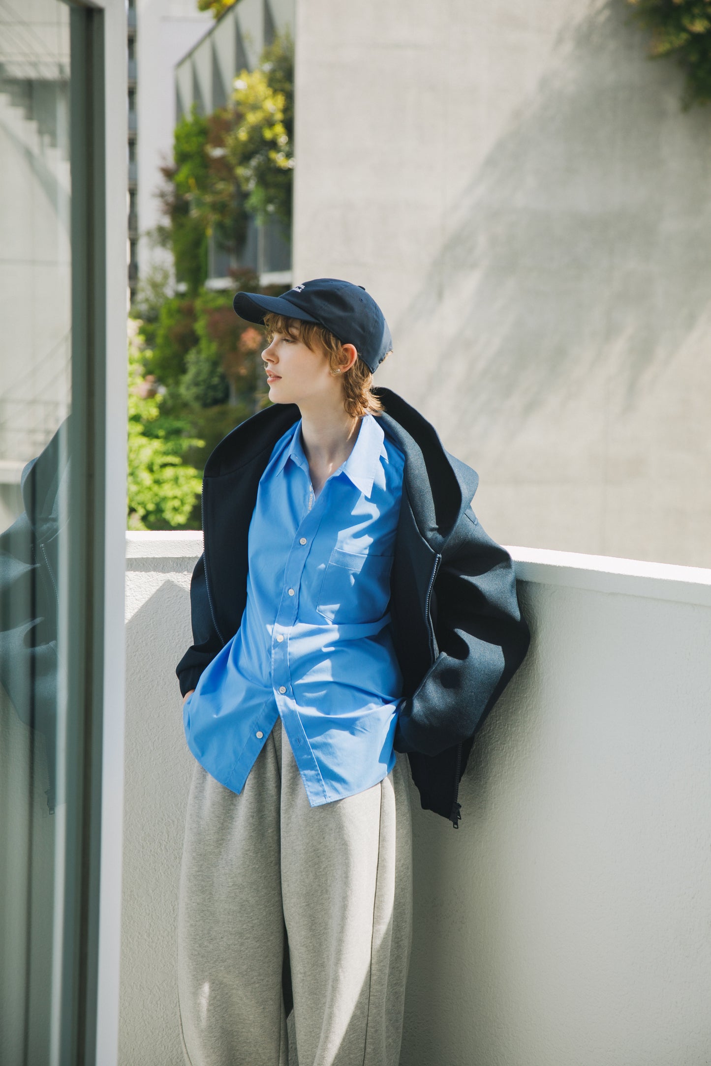 フーデッドジャケット_Navy