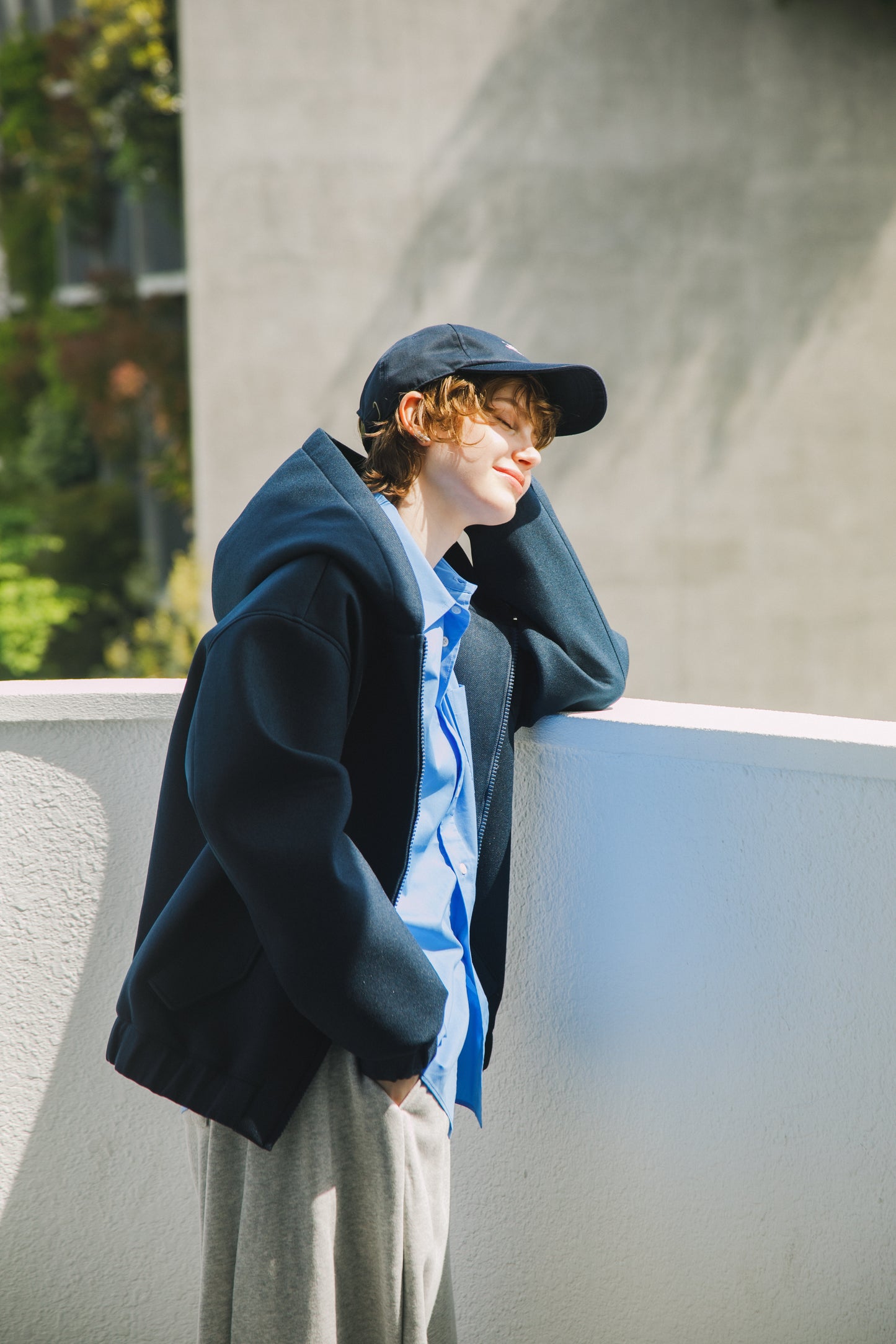 フーデッドジャケット_Navy