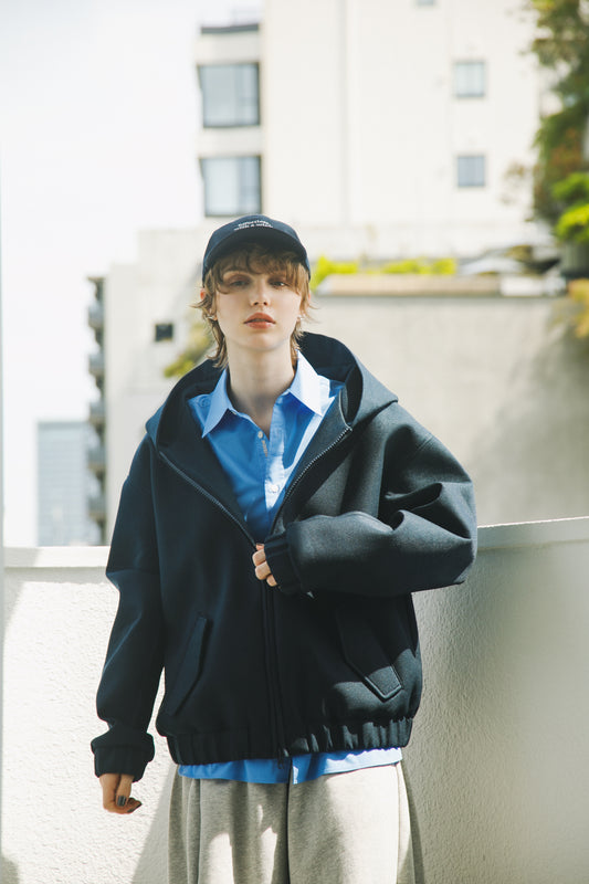 フーデッドジャケット_Navy