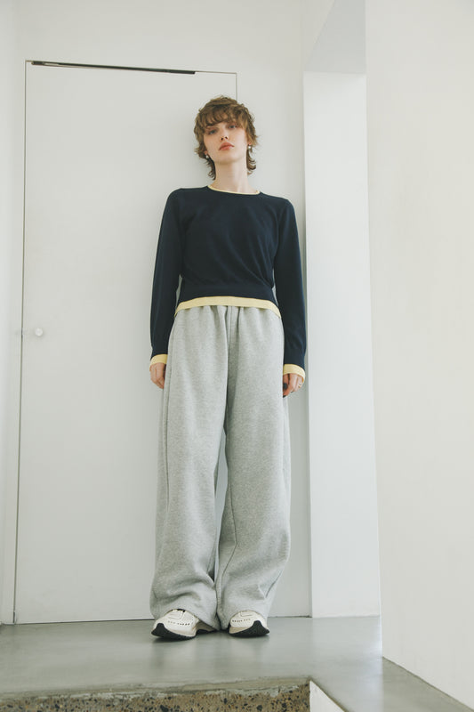 ギャザースウェットパンツ_Gray