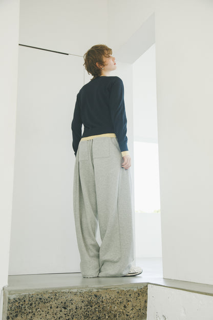 ギャザースウェットパンツ_Gray