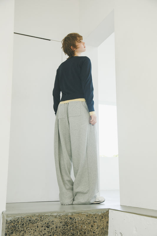 ギャザースウェットパンツ_Gray