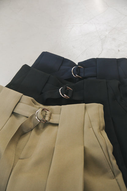 タックベルトパンツ_Khaki