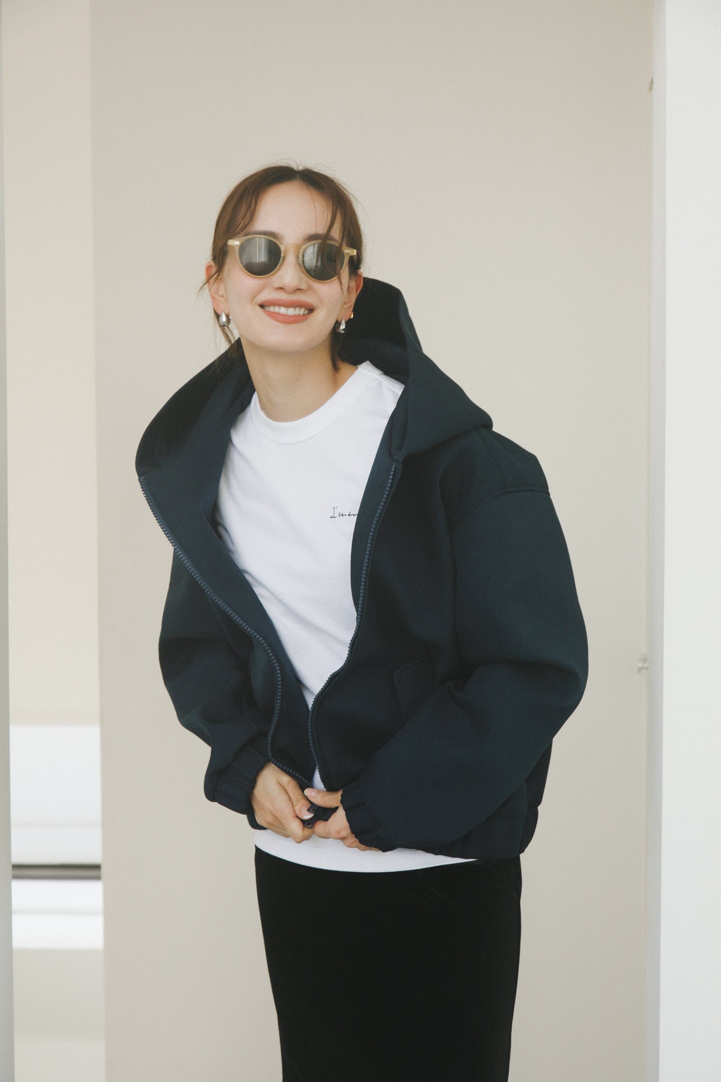 フーデッドジャケット_Navy