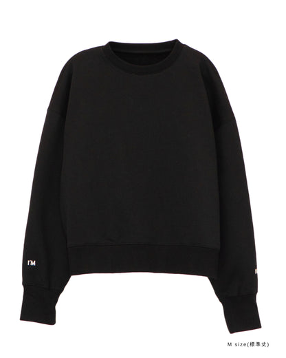 I'M IN ロゴスウェットトップス_Black